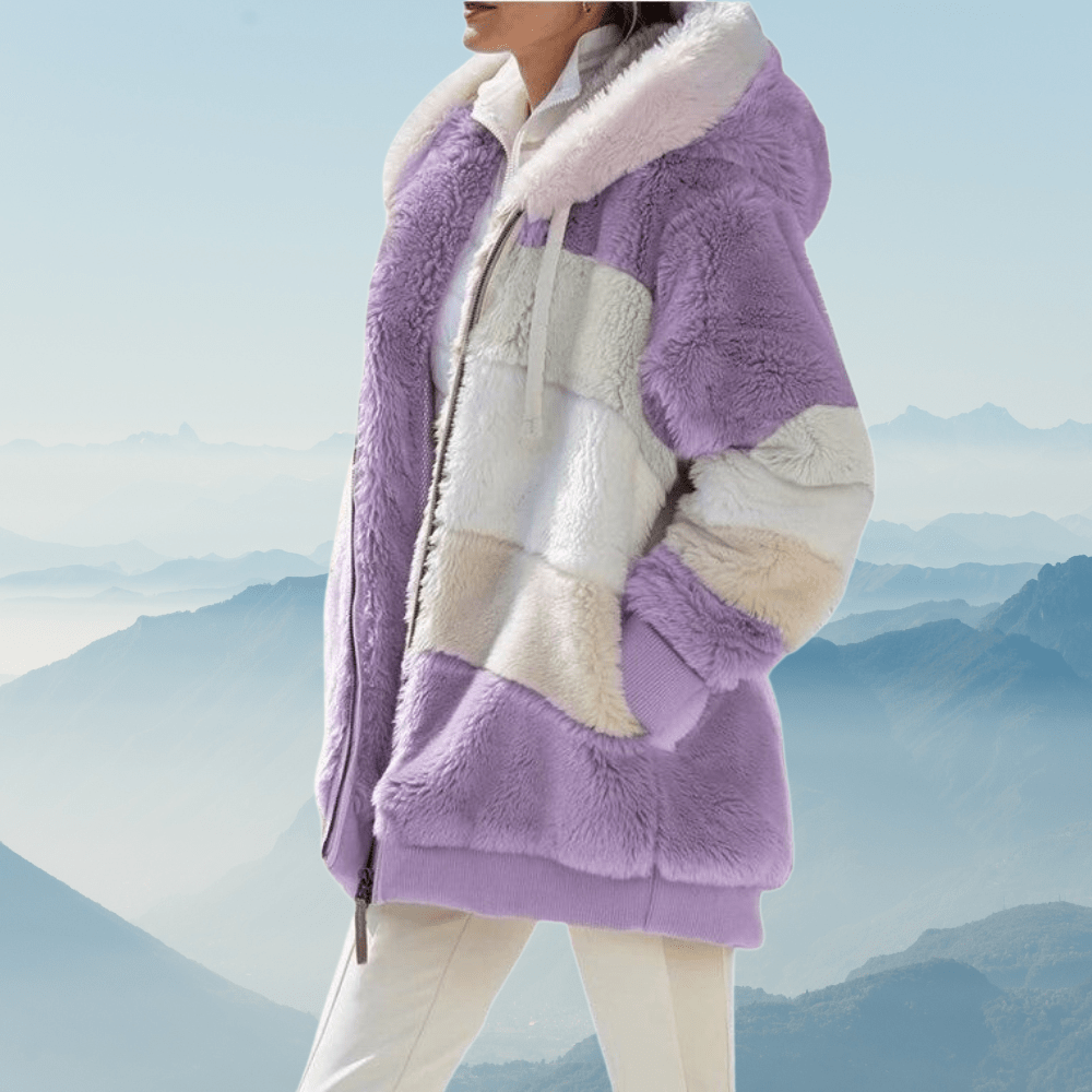 Women's Oversized Fleece Jacket | Warm Zip-Up Teddy Coat