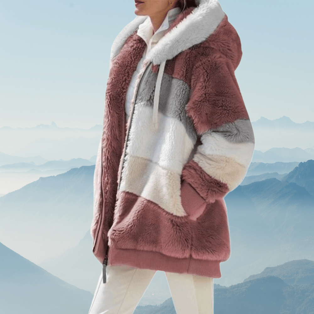 Women's Oversized Fleece Jacket | Warm Zip-Up Teddy Coat