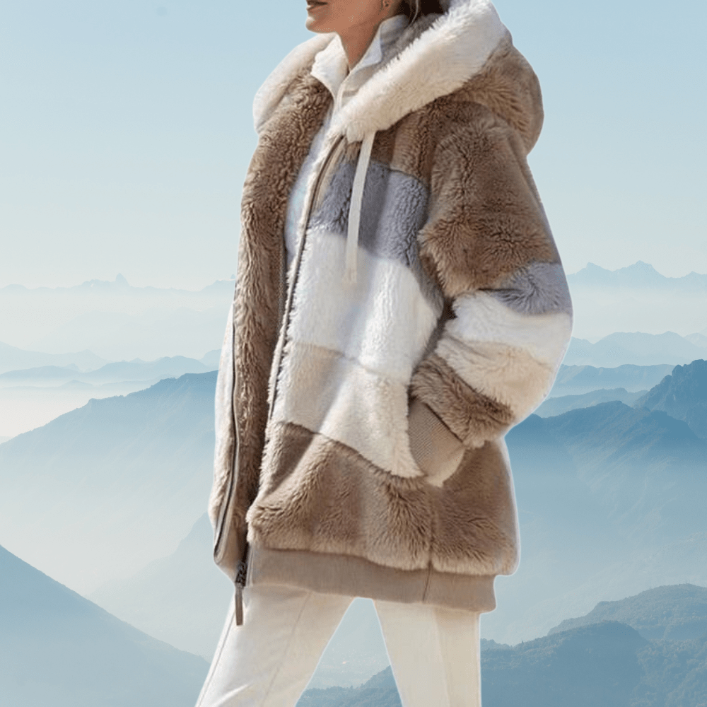Women's Oversized Fleece Jacket | Warm Zip-Up Teddy Coat