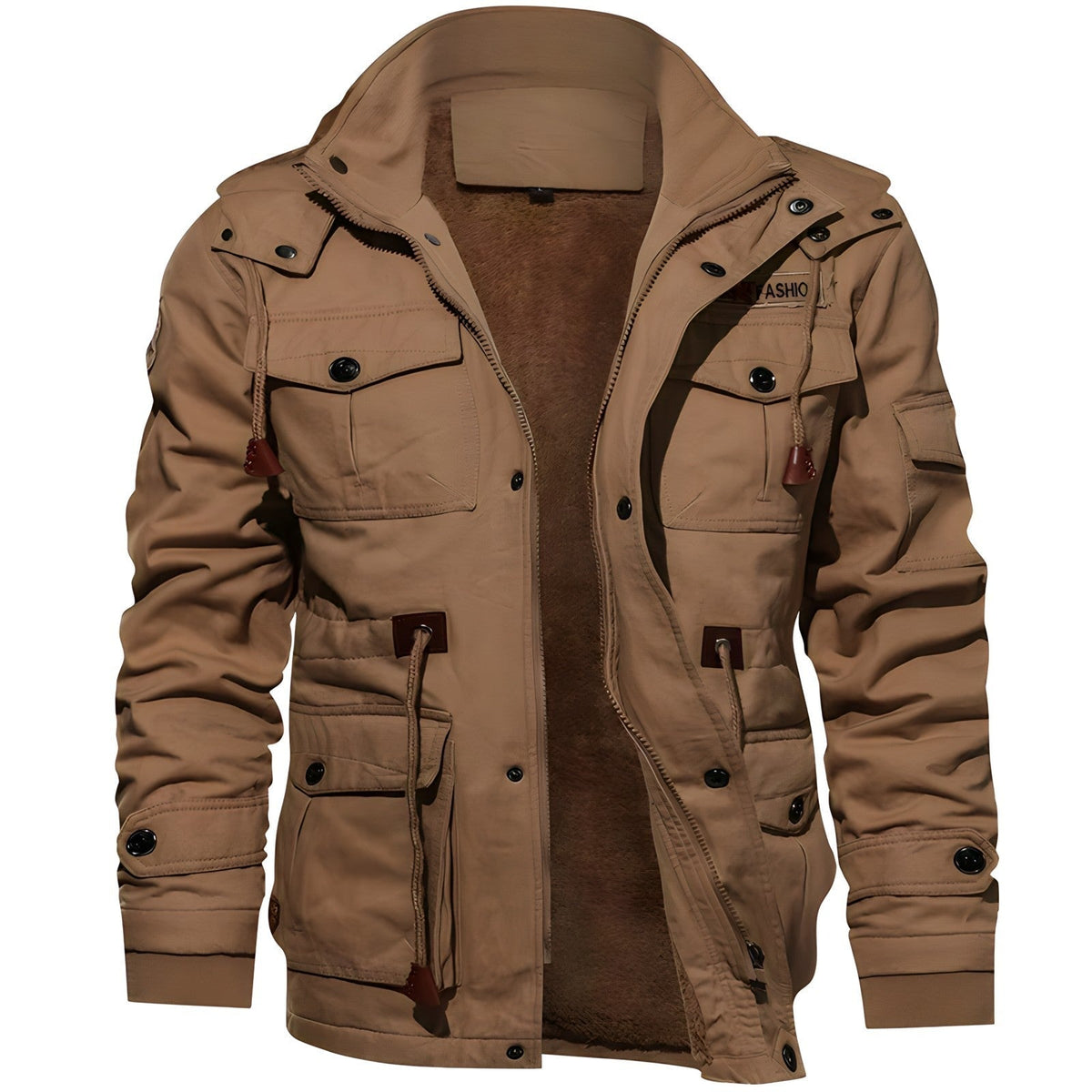 Simon | Men's Lined Military Jacket Multi Pocket Winter Field Coat