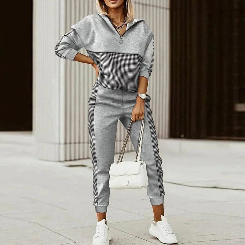 Vivian | Women's Printed Tracksuit Zip Up Sweatshirt Joggers