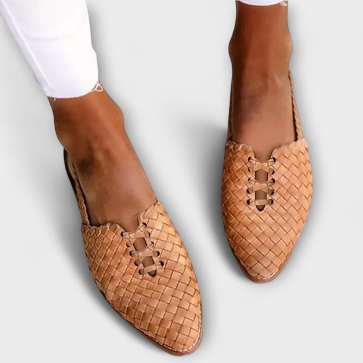 Maya | Women's Woven Flat Loafers Pointed Toe