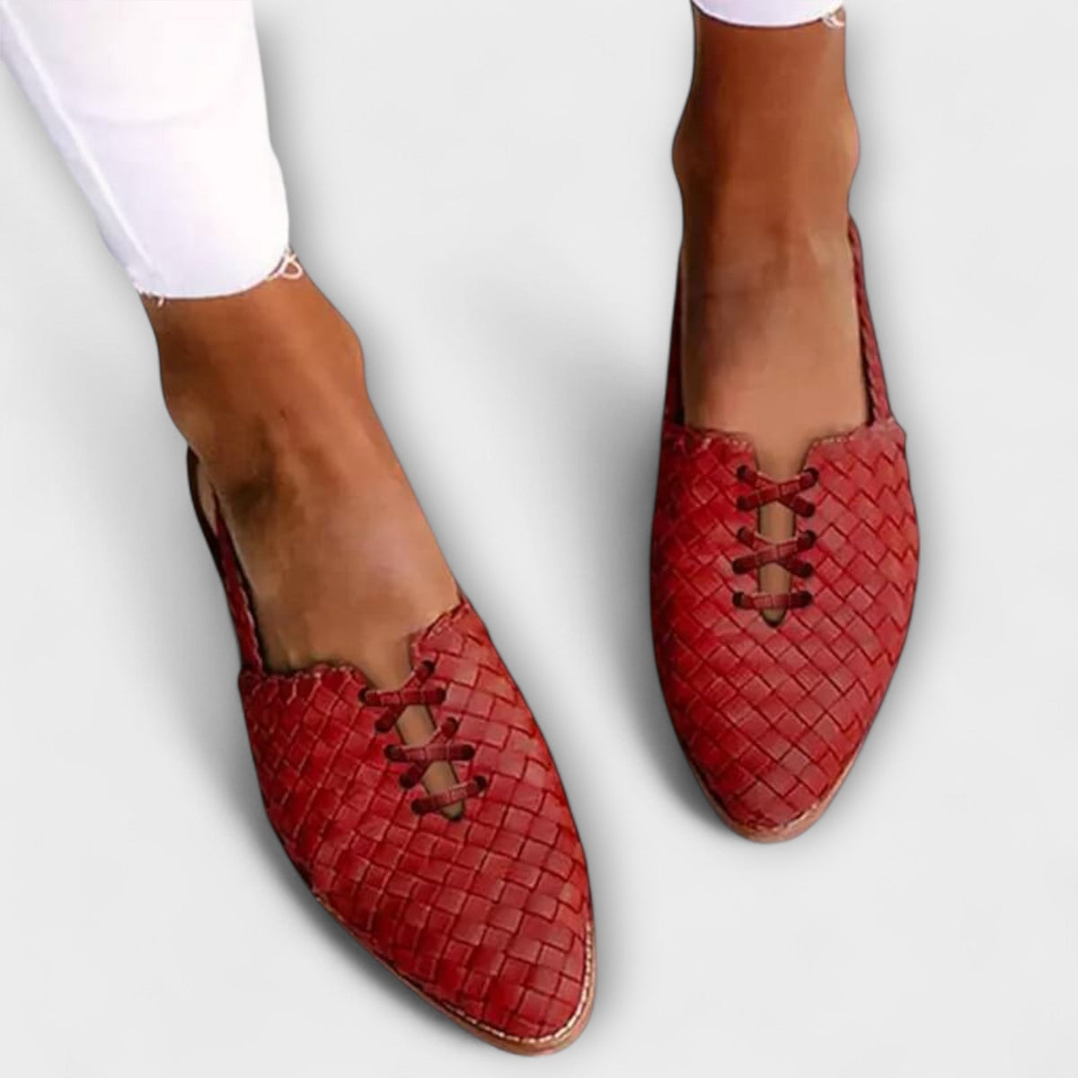 Maya | Women's Woven Flat Loafers Pointed Toe