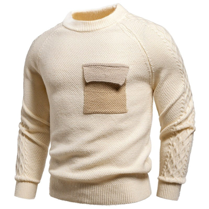 Nathan - Men's Pocket Detail Knit Sweater