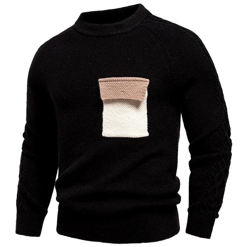 Nathan - Men's Pocket Detail Knit Sweater