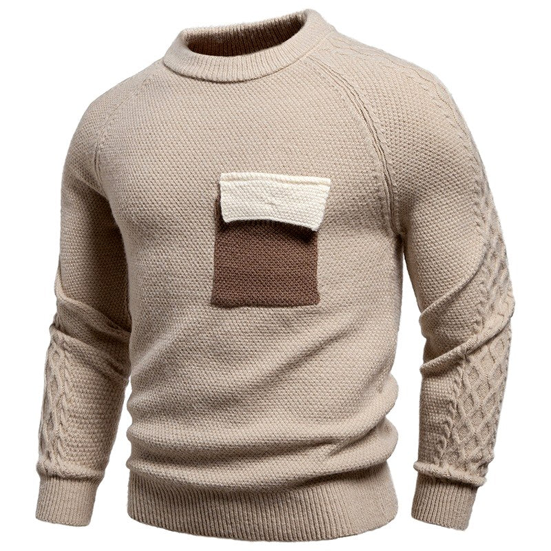 Nathan - Men's Pocket Detail Knit Sweater