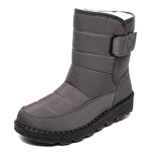 Gemma | Women's Waterproof Winter Snow Boots Warm Lined Flat Hook and Loop