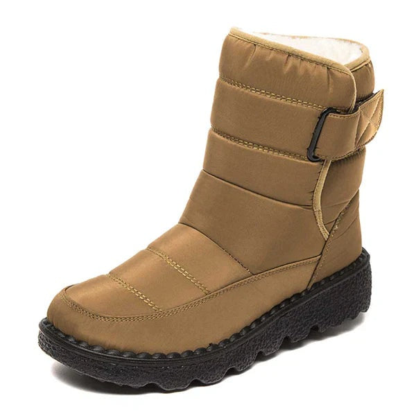 Gemma | Women's Waterproof Winter Snow Boots Warm Lined Flat Hook and Loop