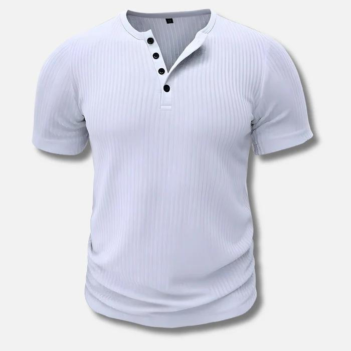 Nico | Men's Muscle Fit T-Shirt with Button Placket