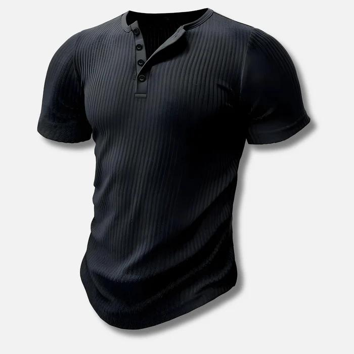 Nico | Men's Muscle Fit T-Shirt with Button Placket