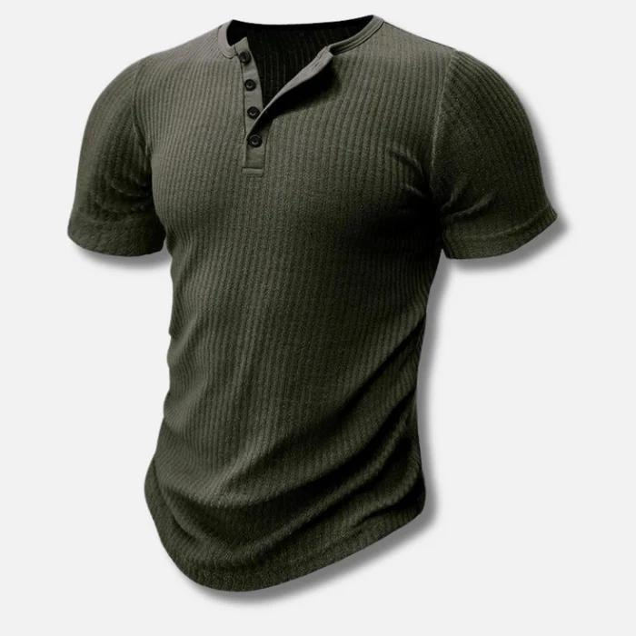 Nico | Men's Muscle Fit T-Shirt with Button Placket