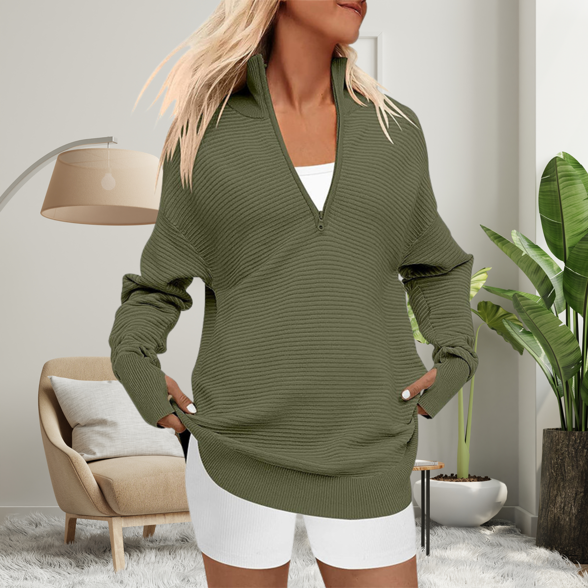 Nina | Draped Oversized Curated Sweater