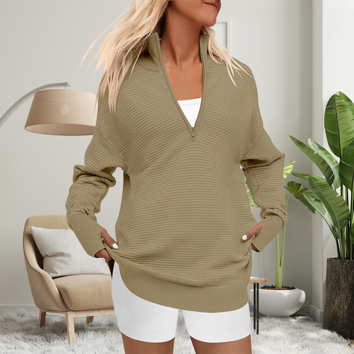 Nina | Draped Oversized Curated Sweater