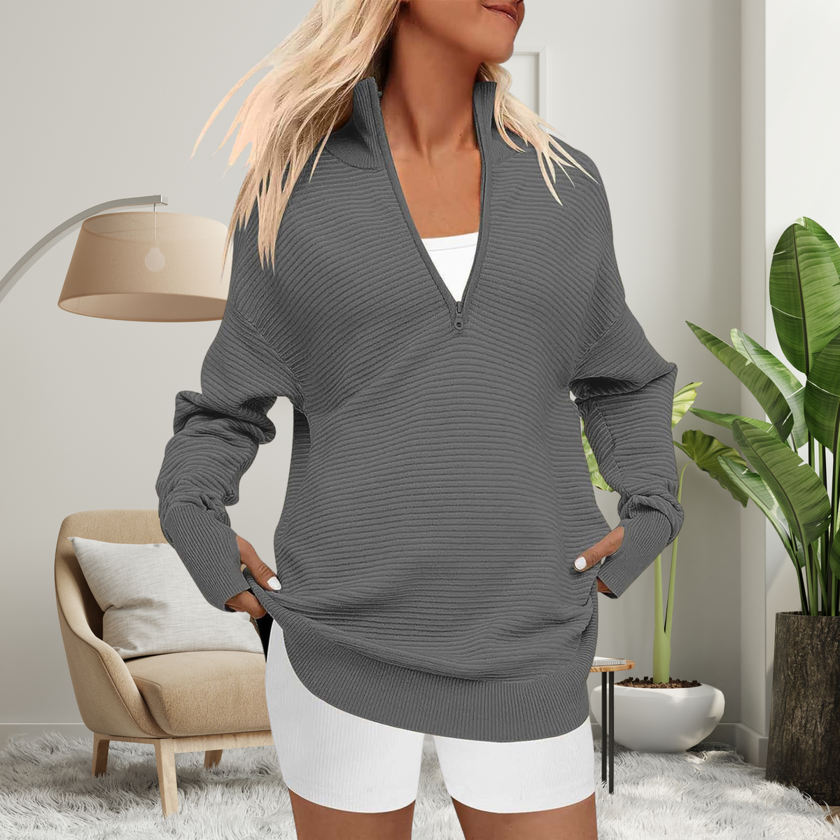 Nina | Draped Oversized Curated Sweater