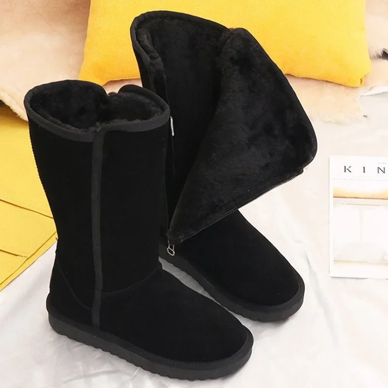 Hope | Women's Tall Winter Boots Faux Fur Lined Flat