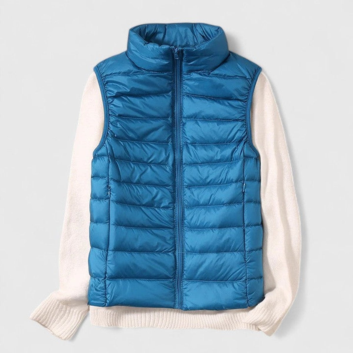 Cecilia | Women's Lightweight Quilted Puffer Vest High Collar Zip Up