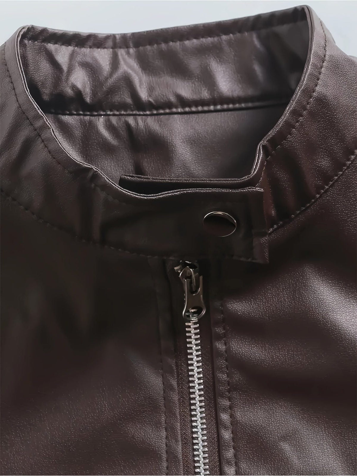 Noelia | Women's Leather Biker Jacket with Stand Collar