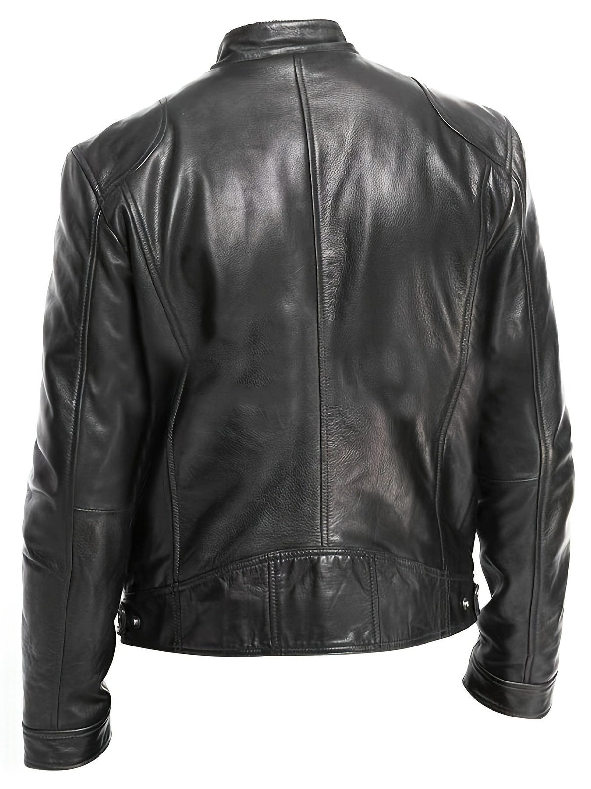 Noelia | Women's Leather Biker Jacket with Stand Collar