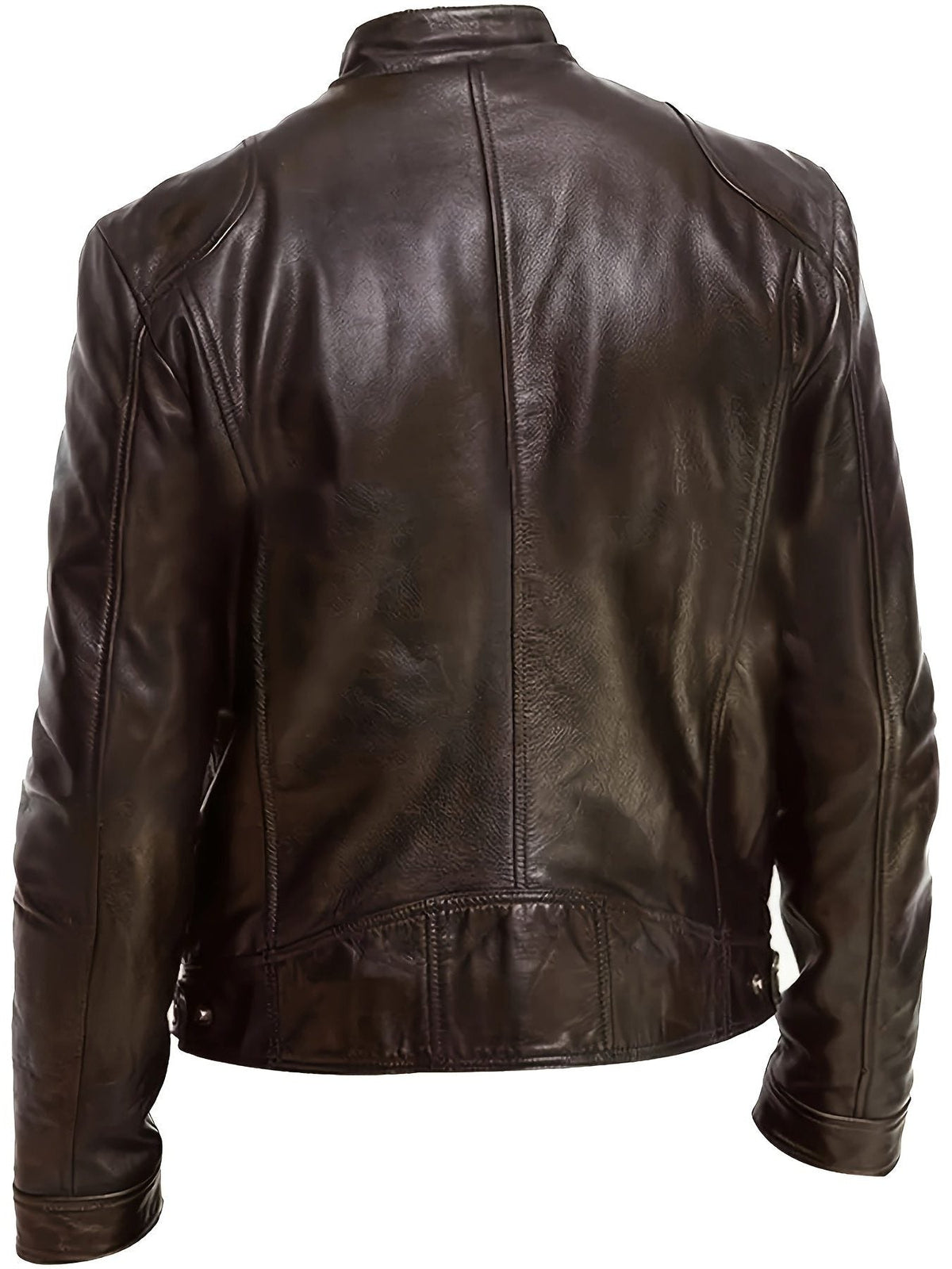 Noelia | Women's Leather Biker Jacket with Stand Collar