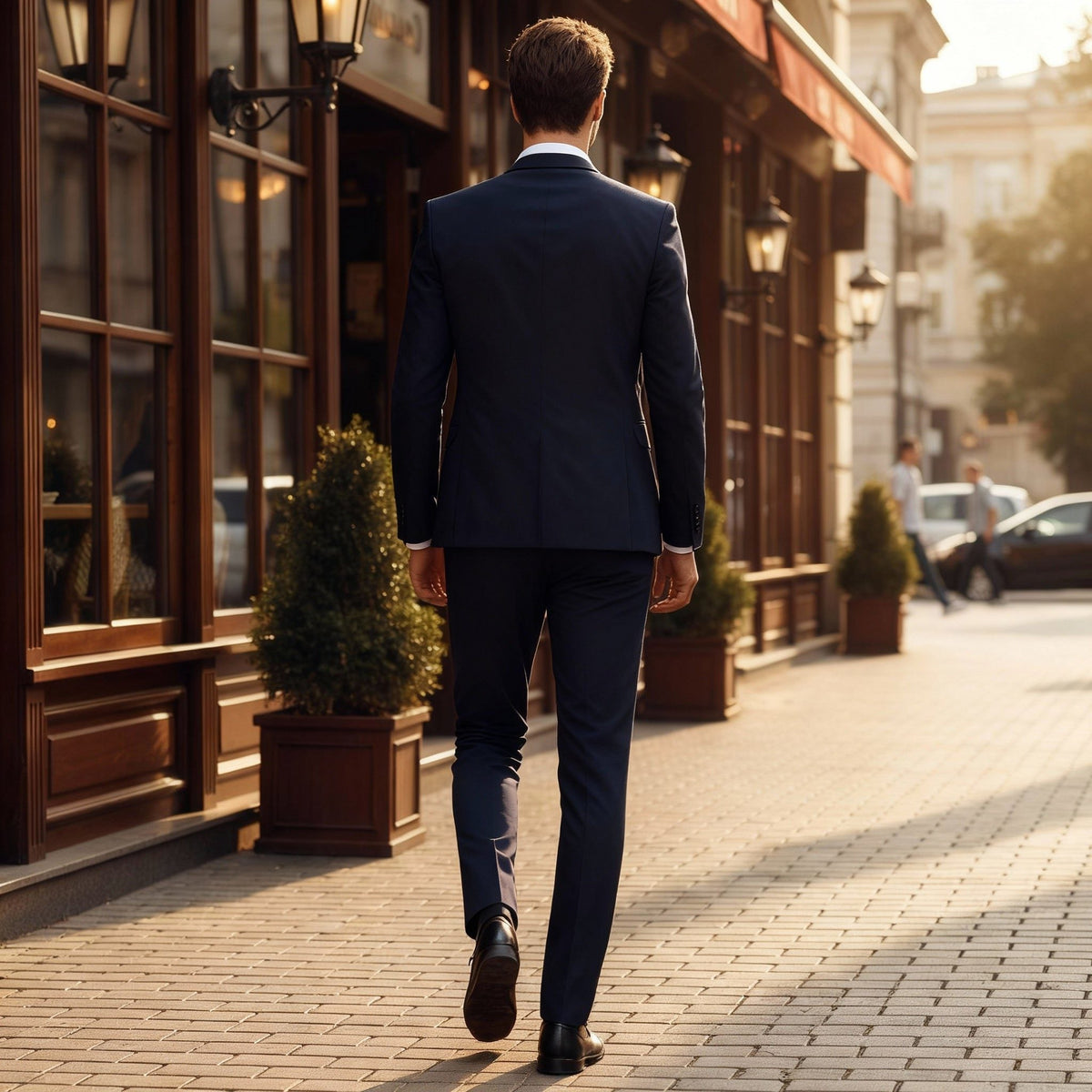 Notched Lapel Two-Piece Suit for Men