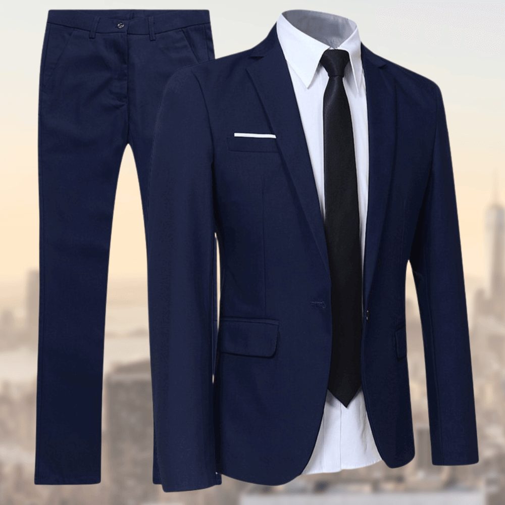 Notched Lapel Two-Piece Suit for Men