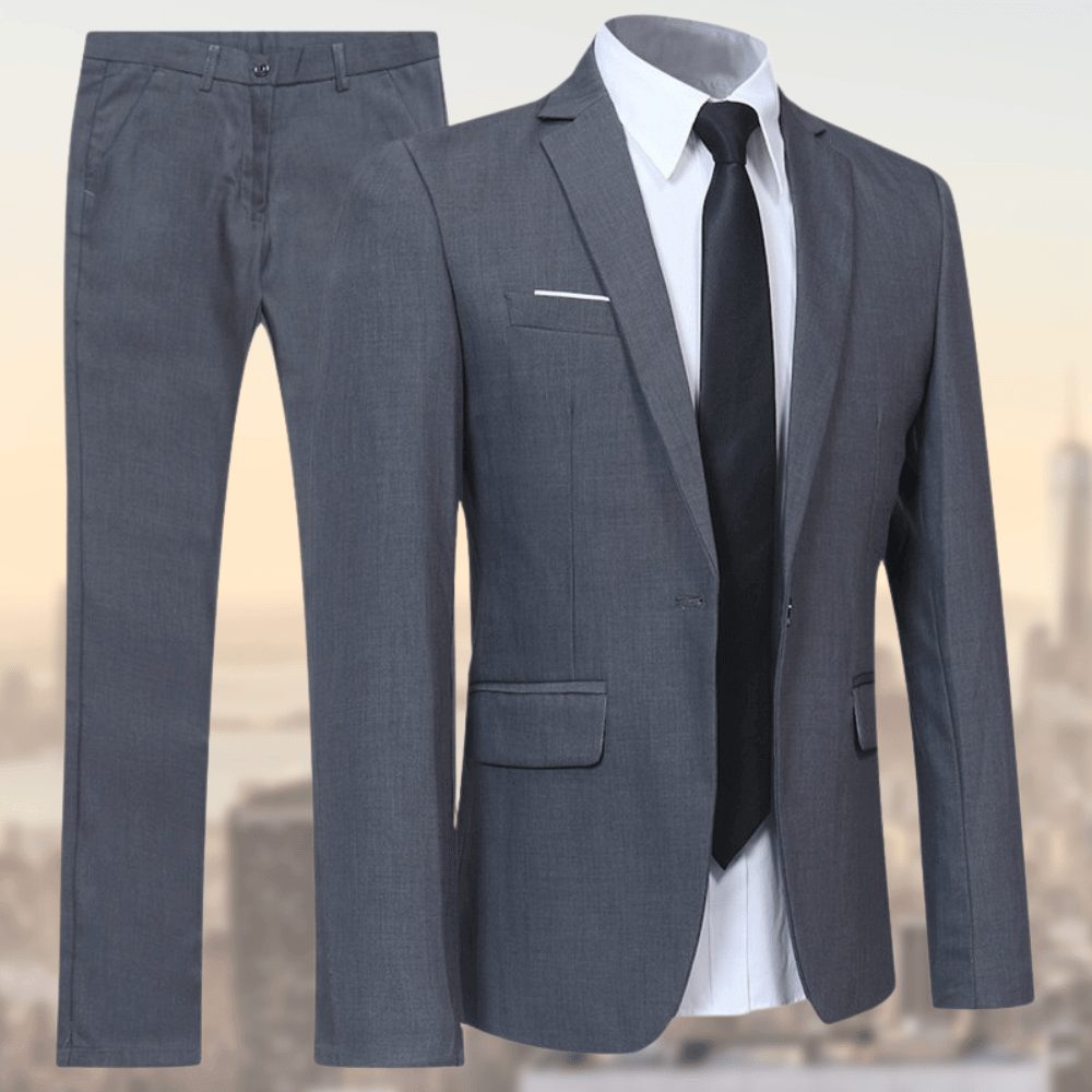 Notched Lapel Two-Piece Suit for Men