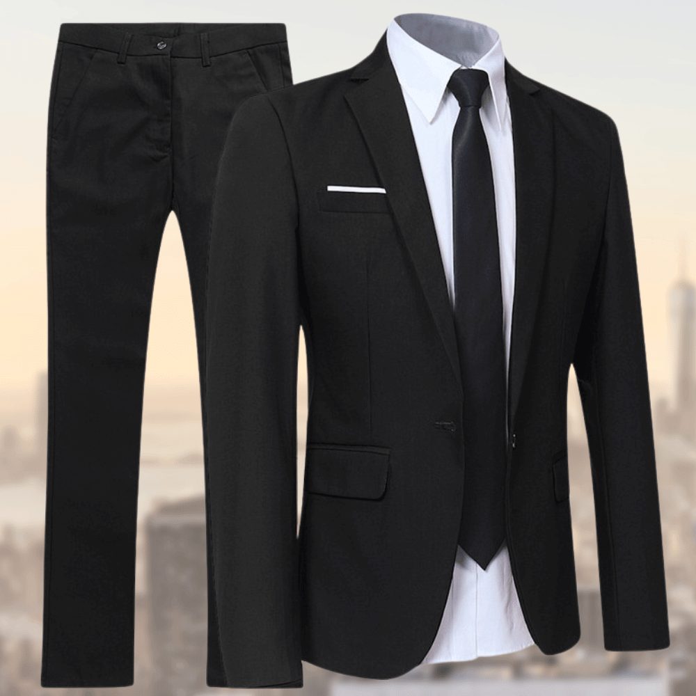 Notched Lapel Two-Piece Suit for Men