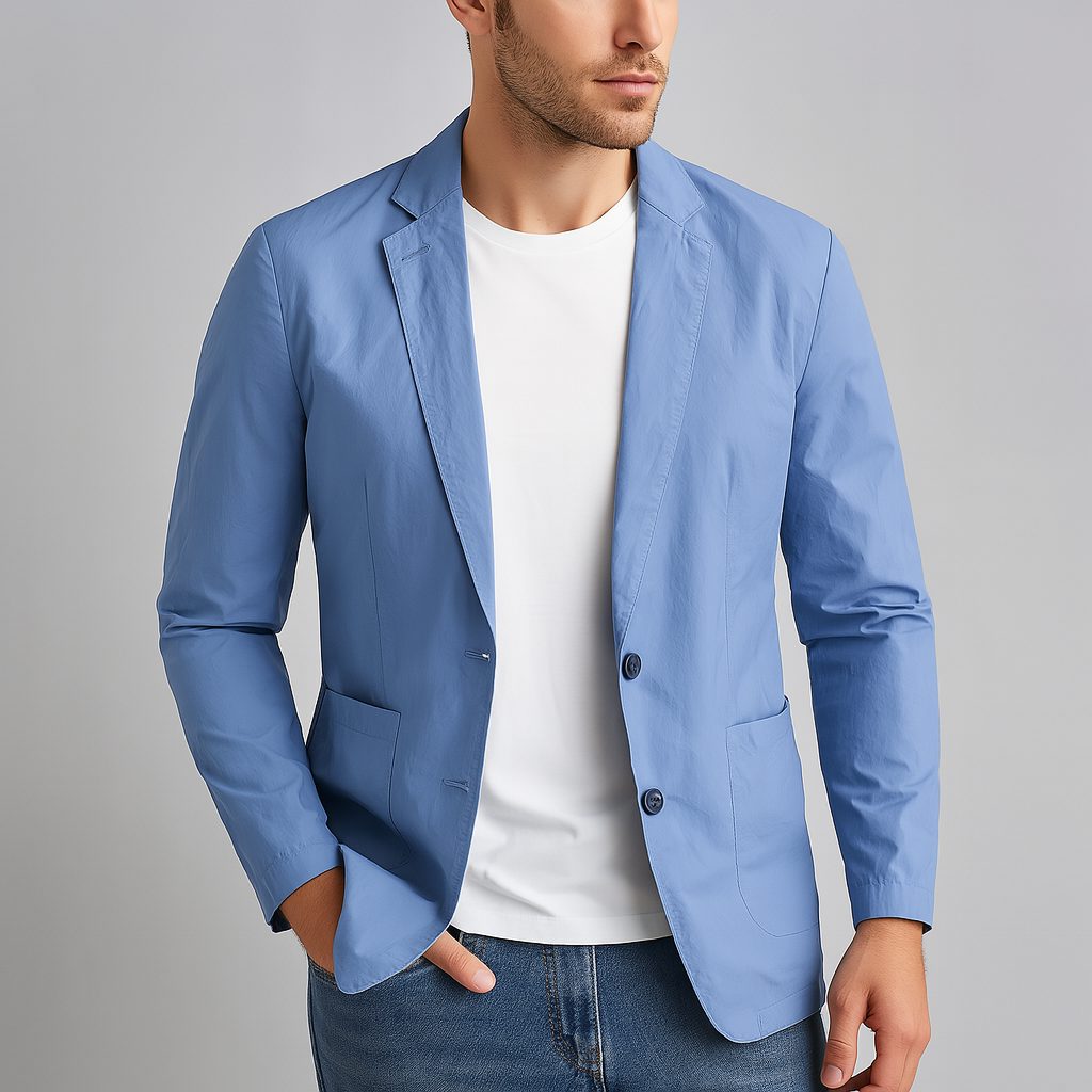 Nylon Button-Up Blazer for Men