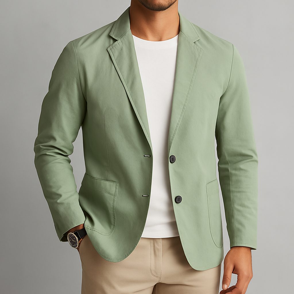 Nylon Button-Up Blazer for Men