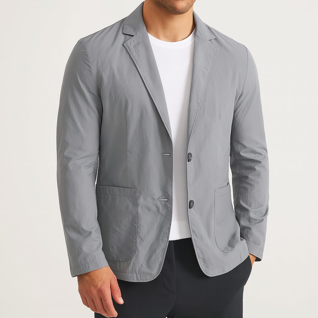 Nylon Button-Up Blazer for Men