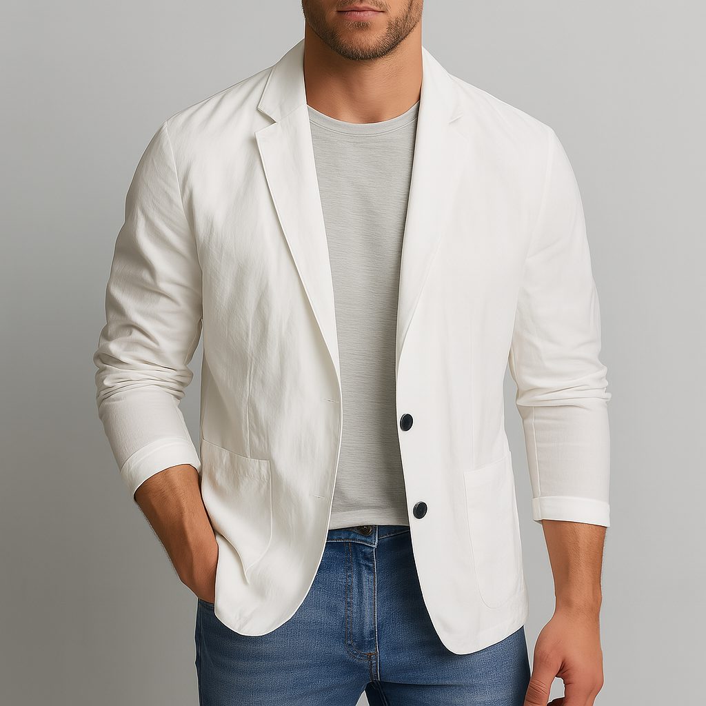 Nylon Button-Up Blazer for Men