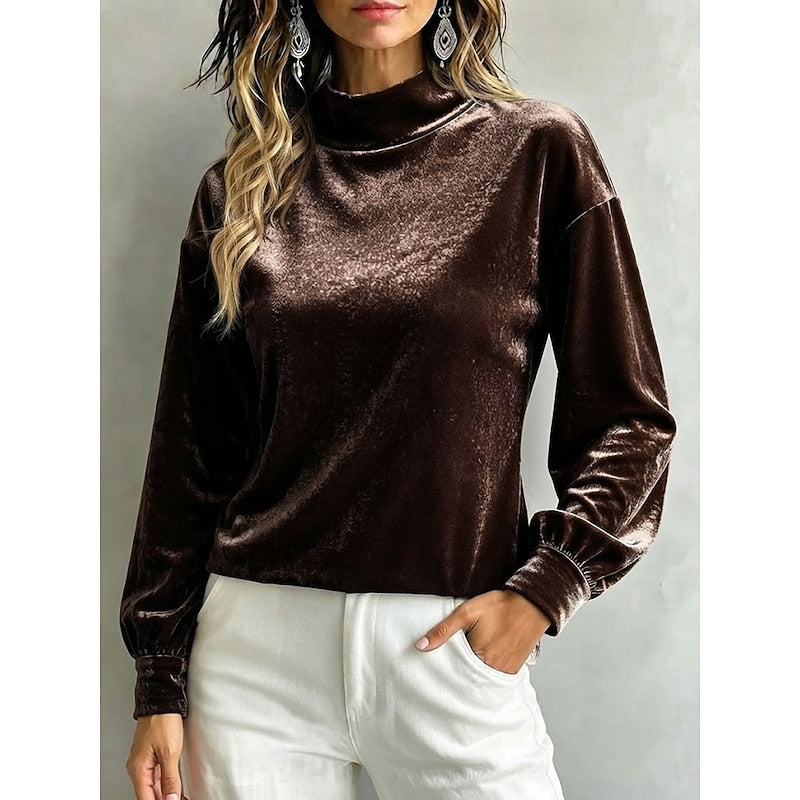 Clarice | Mock Neck Blouse