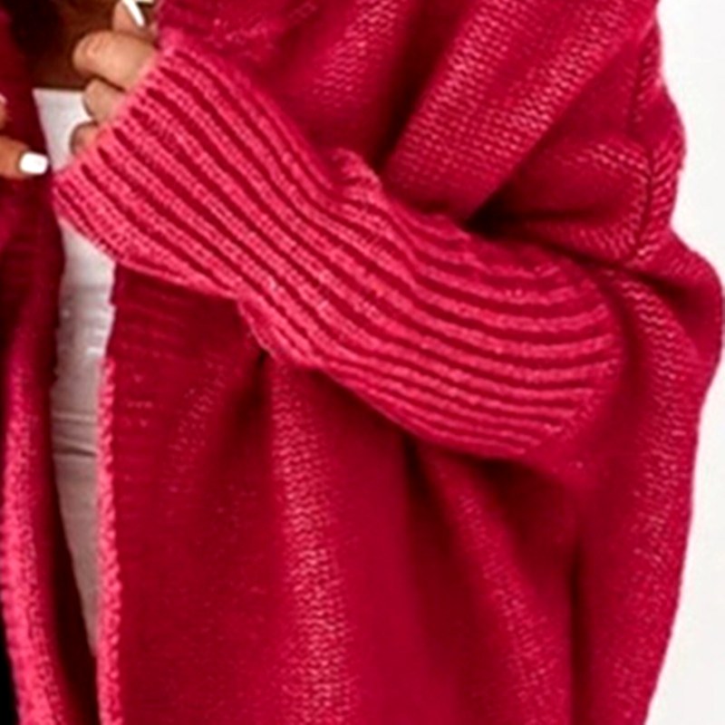 Olivia - Women's Open-Front Hooded Knit Cardigan