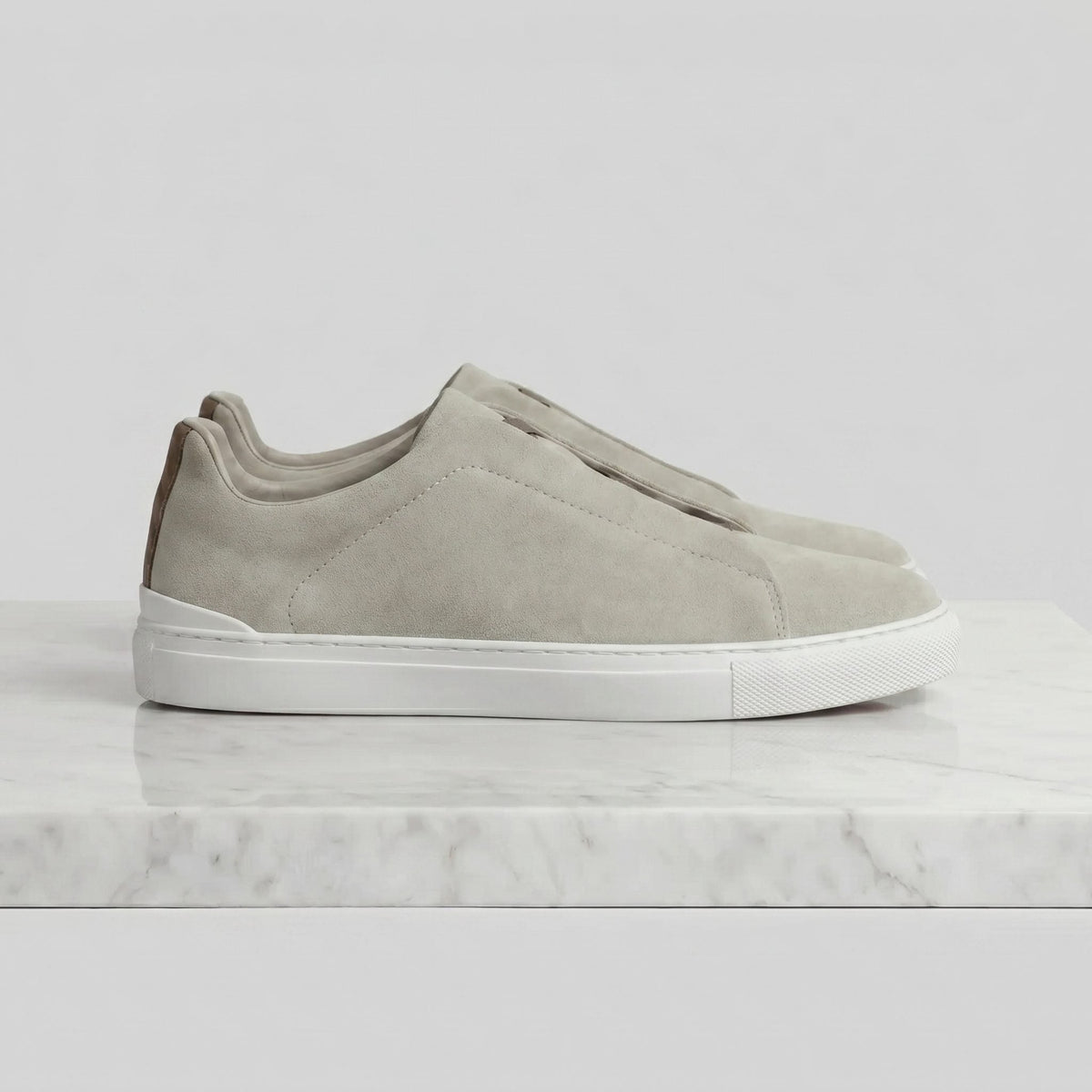 Olivier | Men's Suede Sneakers with Loop Lacing