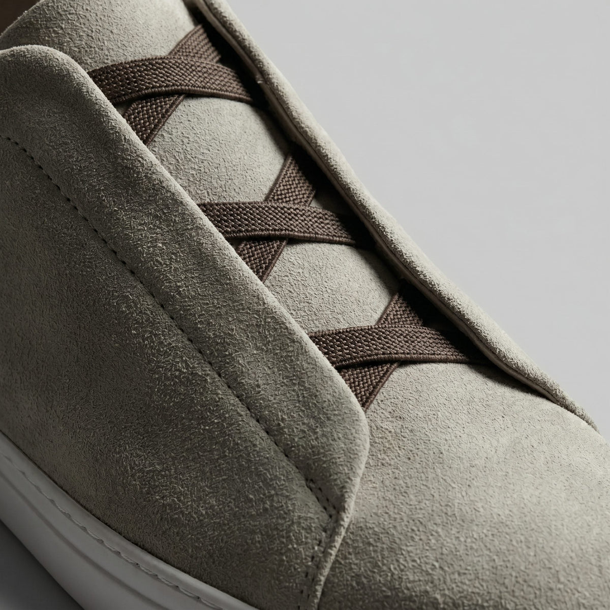 Olivier | Men's Suede Sneakers with Loop Lacing