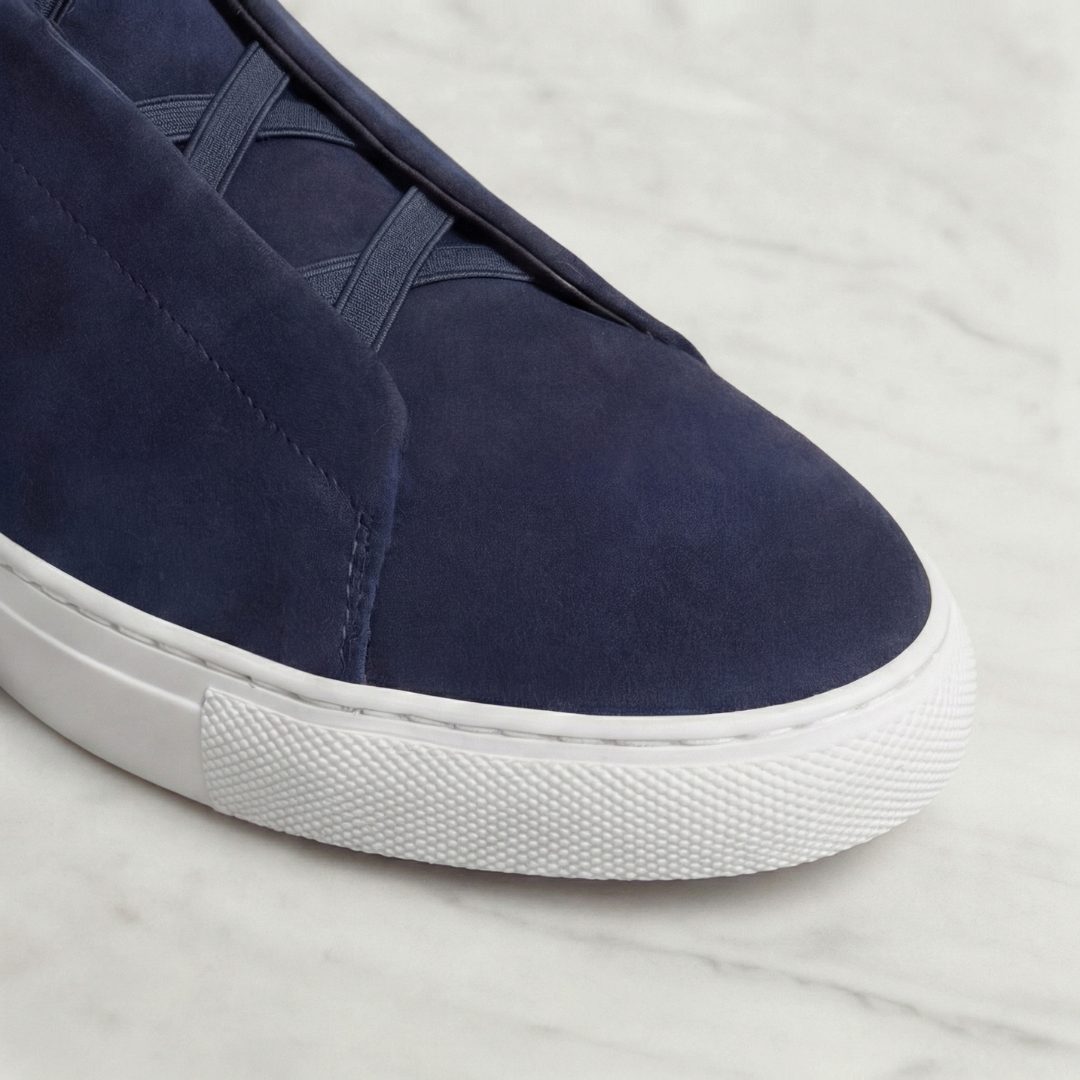 Olivier | Men's Suede Sneakers with Loop Lacing
