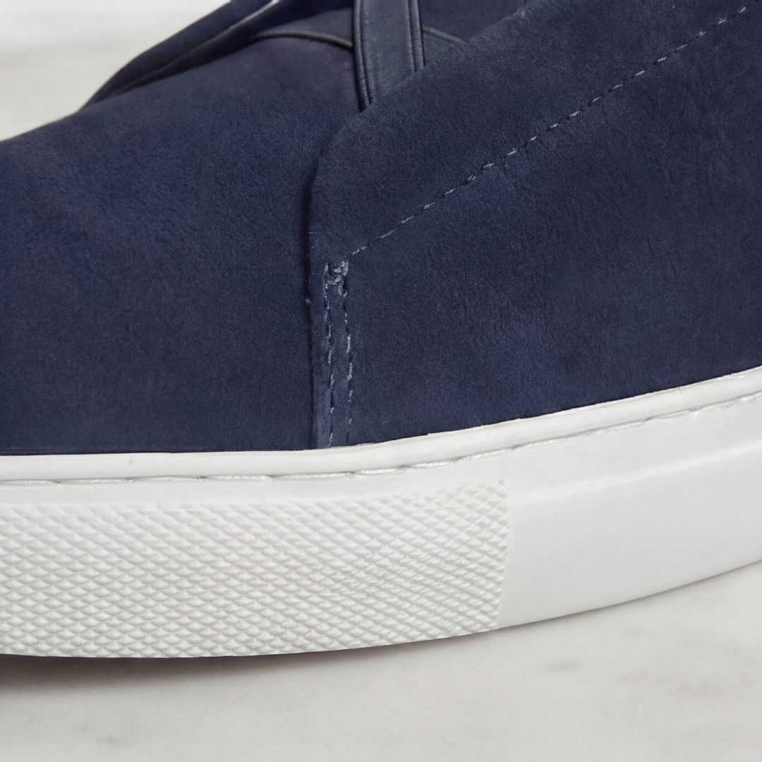 Olivier | Men's Suede Sneakers with Loop Lacing
