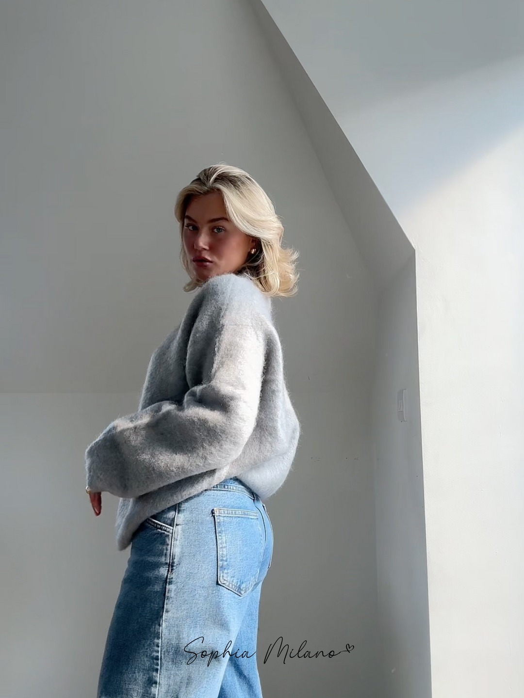 Women's Soft Knit Jumper with Round Neck