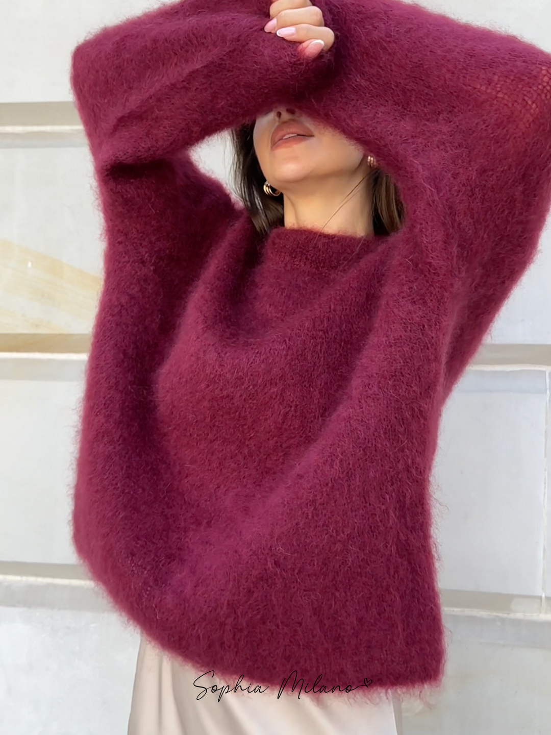 Women's Soft Knit Jumper with Round Neck