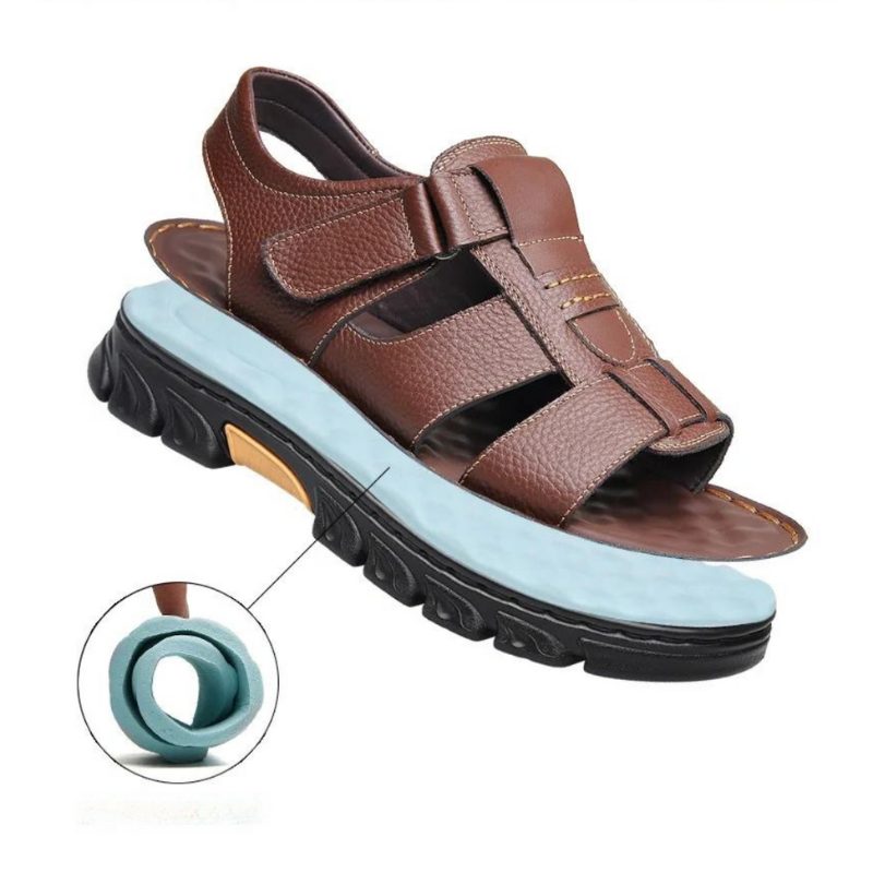 Open Toe Leather Sandals for Men