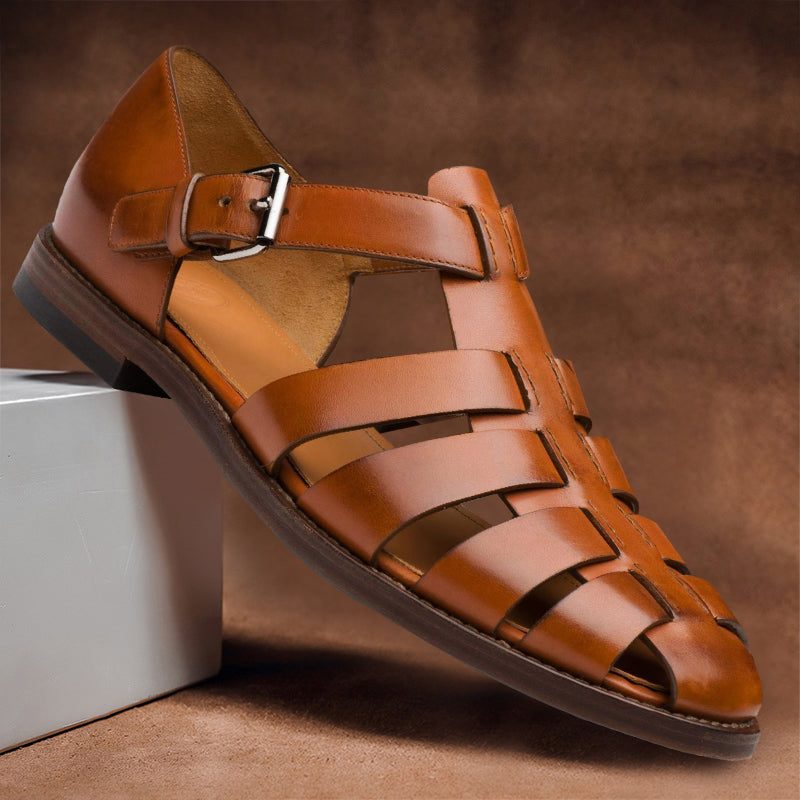 Open Toe Strappy Fisherman Sandals for Men