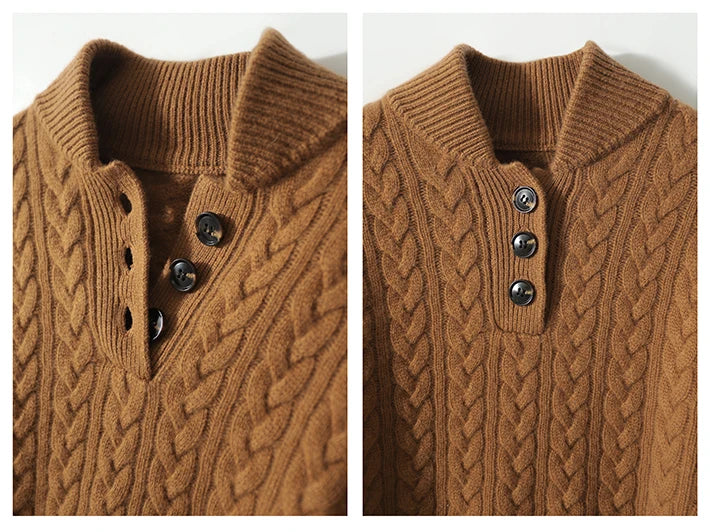 Ophelia | Button-Up Cable Knit Sweater