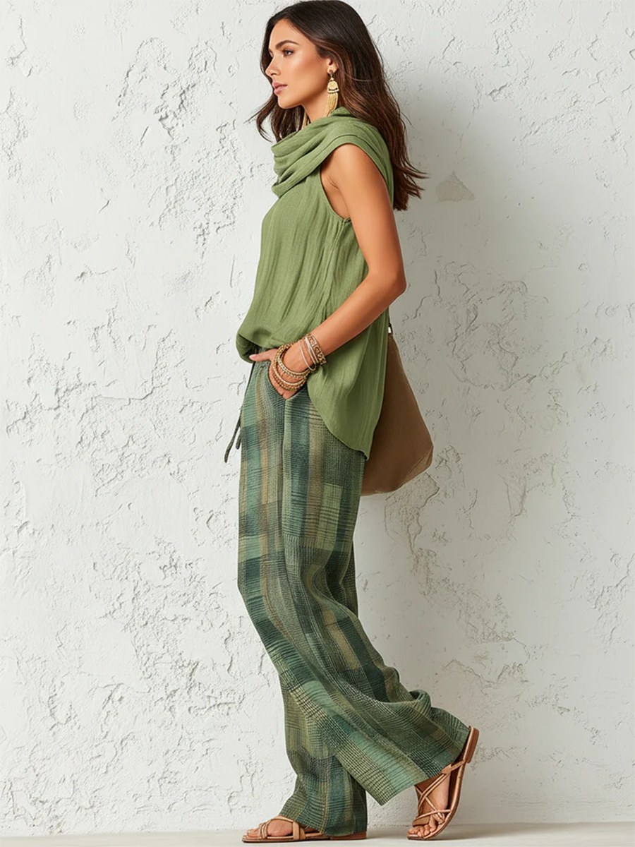 Clara - Lightweight Blouse & Wide-Leg Trousers Set