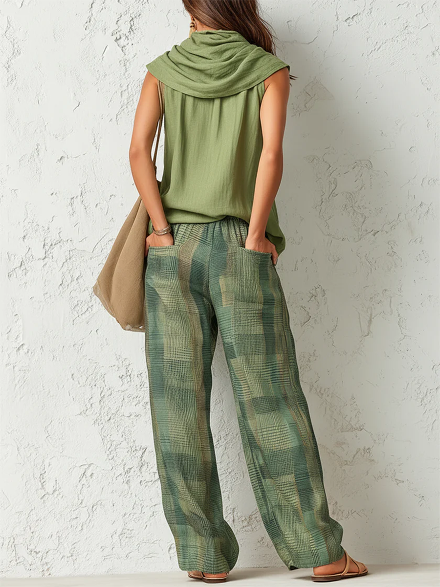 Luna - Lightweight Blouse & Wide-Leg Trousers Set
