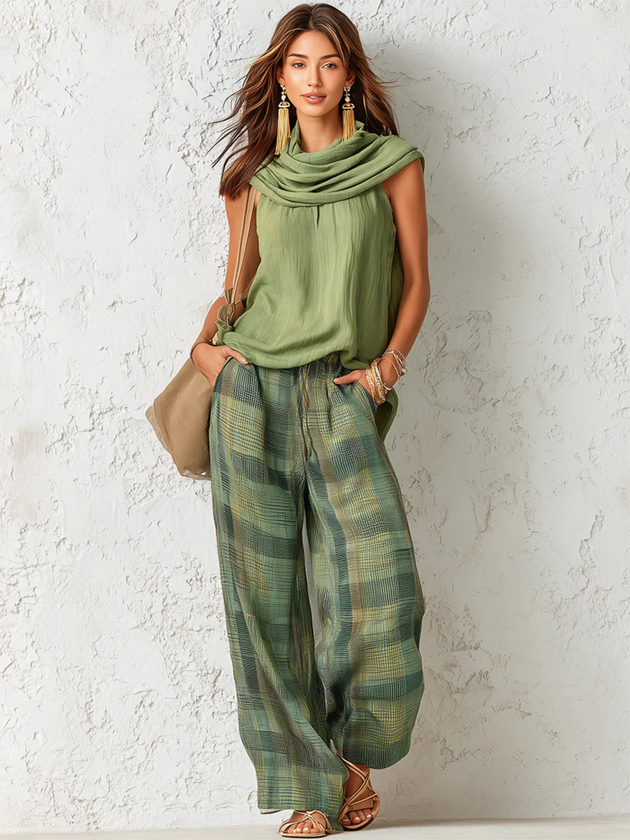 Clara - Lightweight Blouse & Wide-Leg Trousers Set