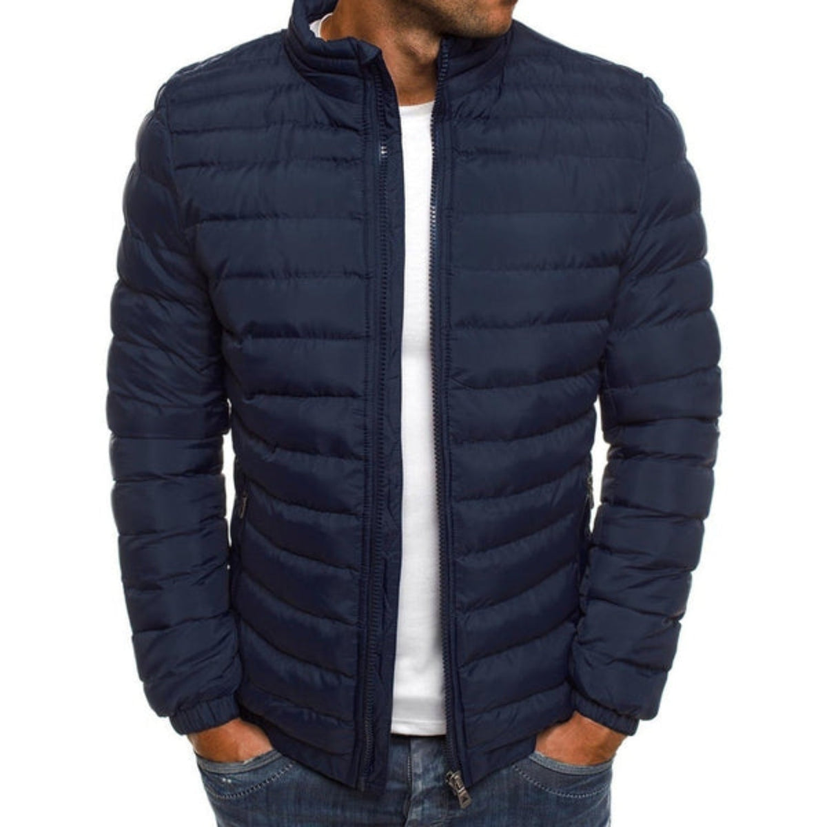 Alexander | Men's Lightweight Puffer Jacket Stand Collar Zip Up