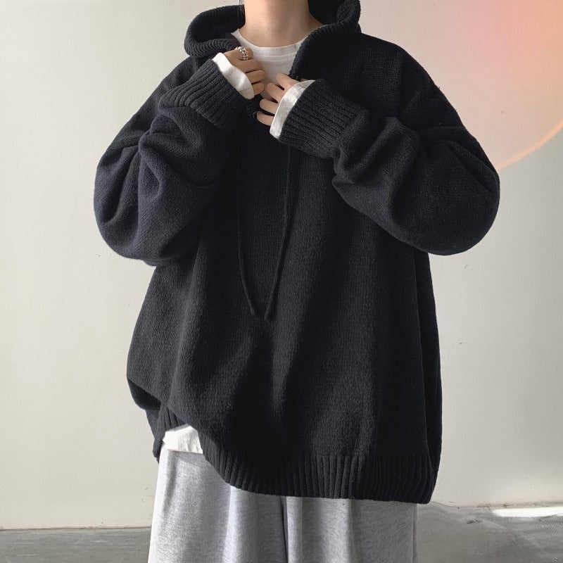 Jackson | Men's Oversized Knit Hoodie Pullover Sweater