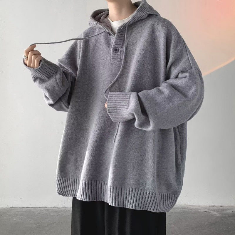 Jackson | Men's Oversized Knit Hoodie Pullover Sweater