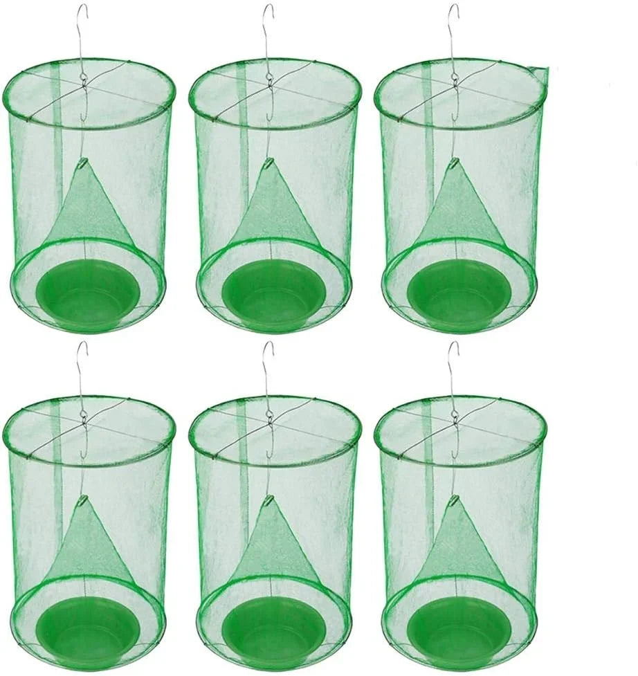 Outdoor Fly Trap | Reusable Iron Mesh & Non-Toxic | Pack Of 6