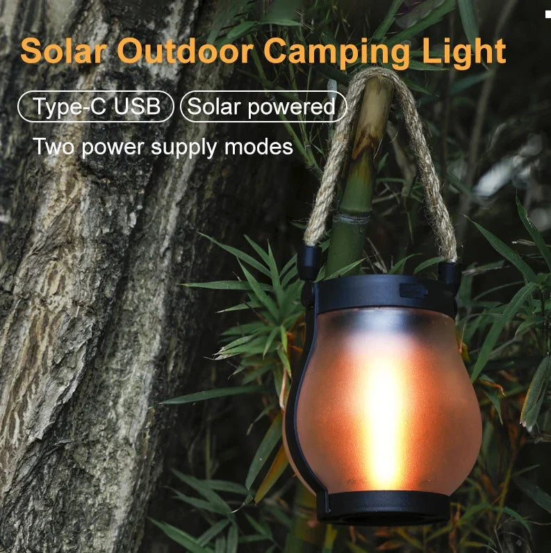 Outdoor Solar Lantern | Realistic Flickering Flame & Weatherproof | Up to 12 Hours